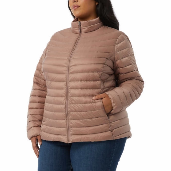 32 Degrees Goose Down Puffer Jacket Lightweight Coat Full Zip No Hood NEW - Picture 6 of 7